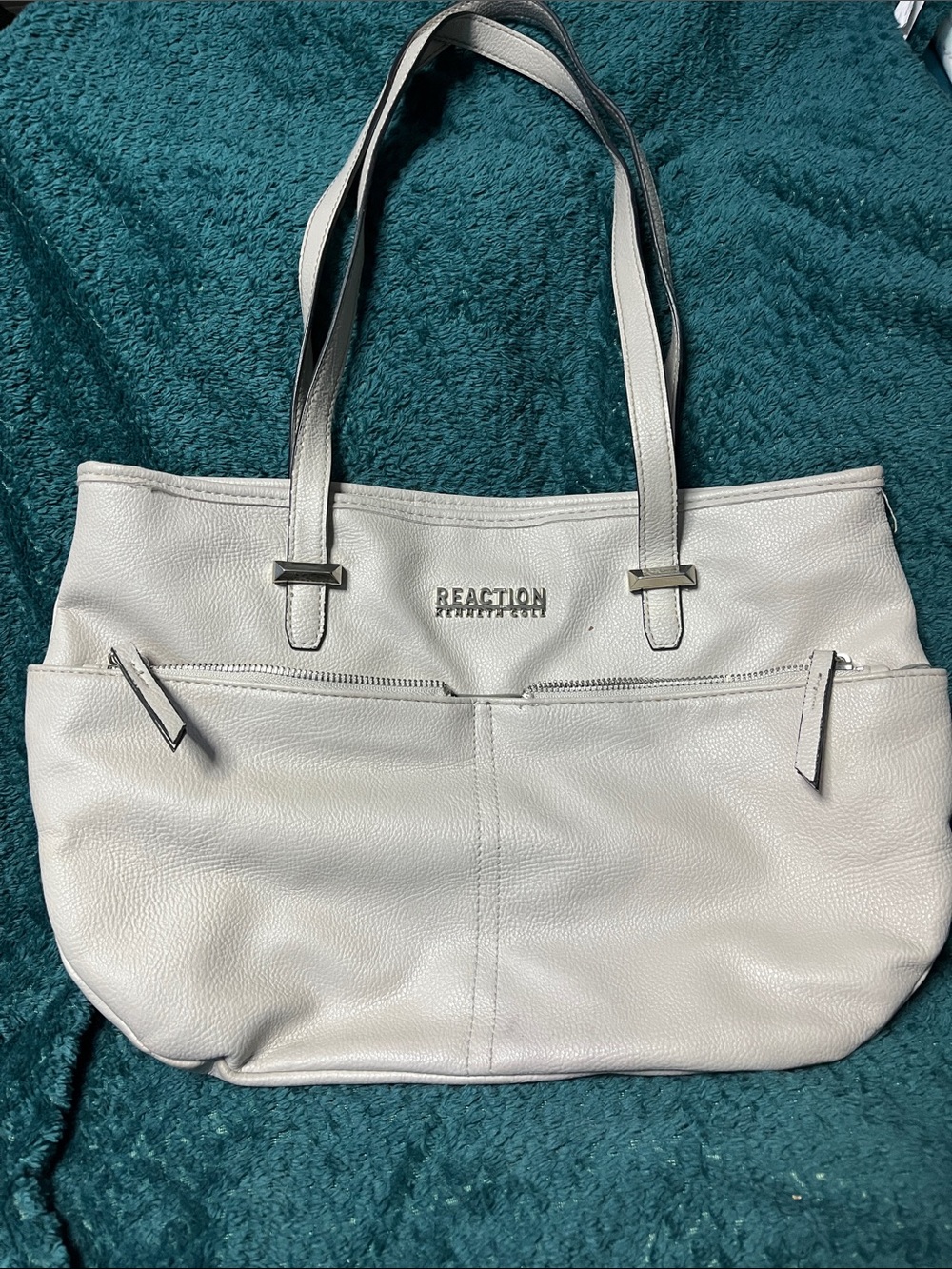 Kenneth Cole Reaction Light Cream Pebbled Tote